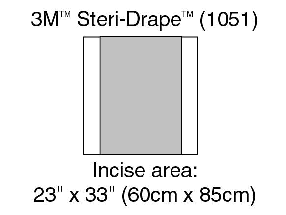 Surgical Drape 3M™ Steri-Drape™ X-Large Incise Drape 23 W X 33 L Inch Sterile - BeHope