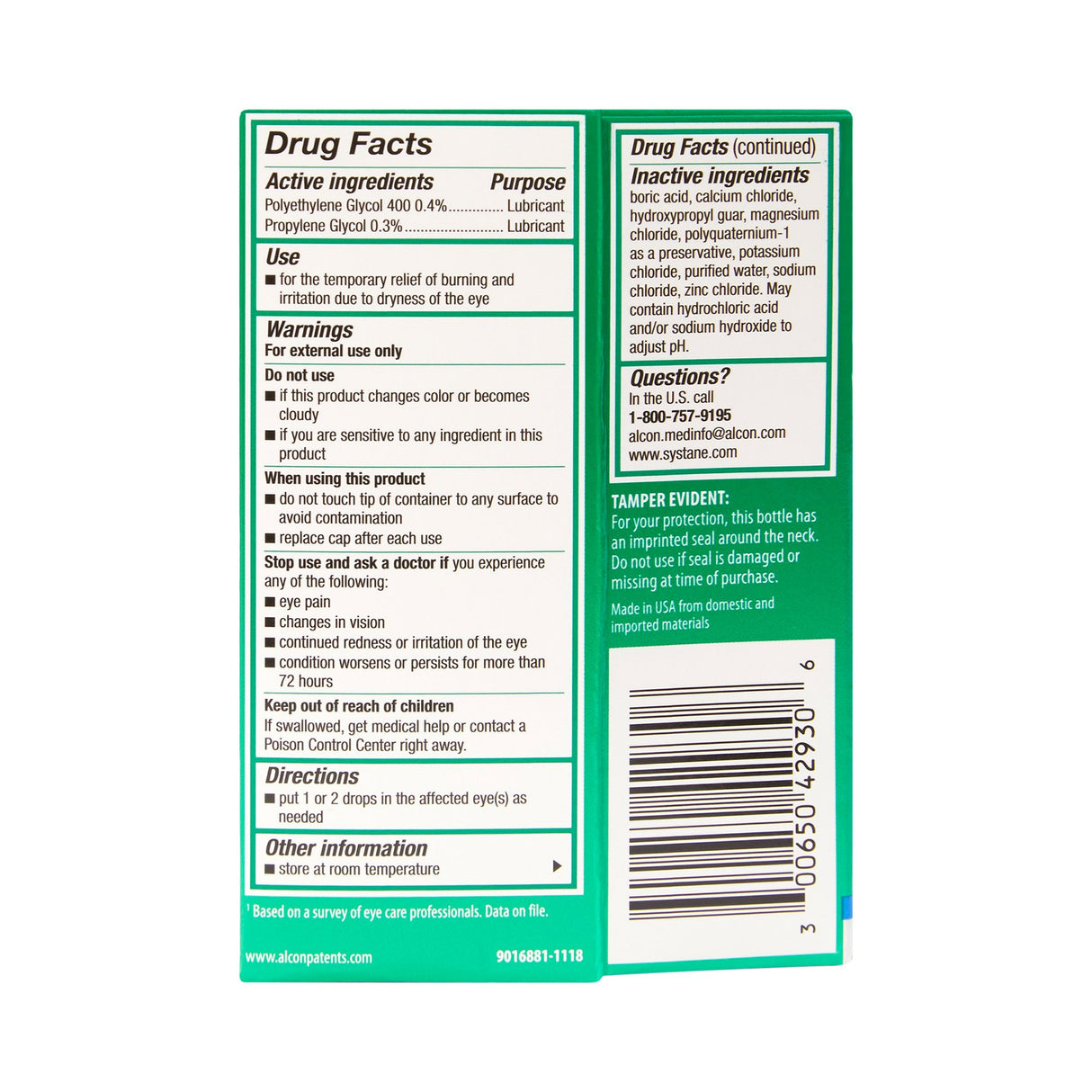 Eye Lubricant Systane® 1 oz. Eye Drops - BeHope