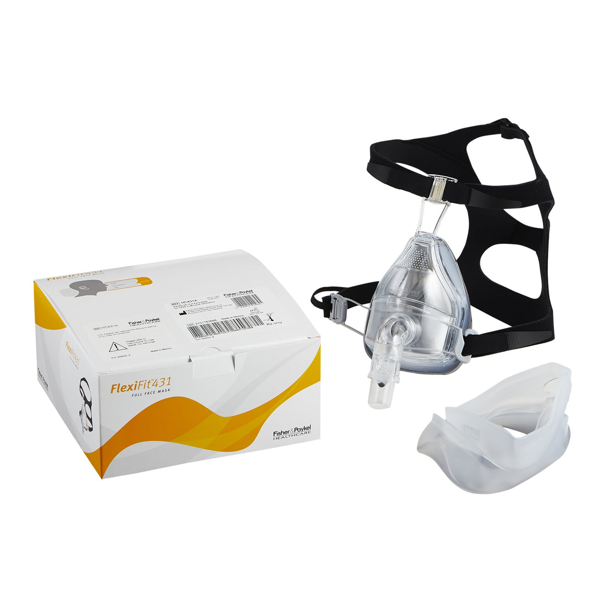 CPAP Mask Kit CPAP Starter Kit FlexiFit™ 431 Full Face Style Small / Medium / Large Cushions - BeHope