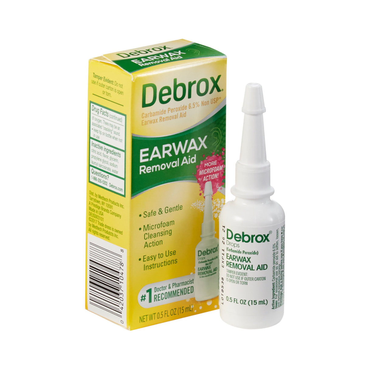 Ear Wax Remover Debrox® 0.5 oz. Otic Drops 6.5% Strength Carbamide Peroxide - BeHope