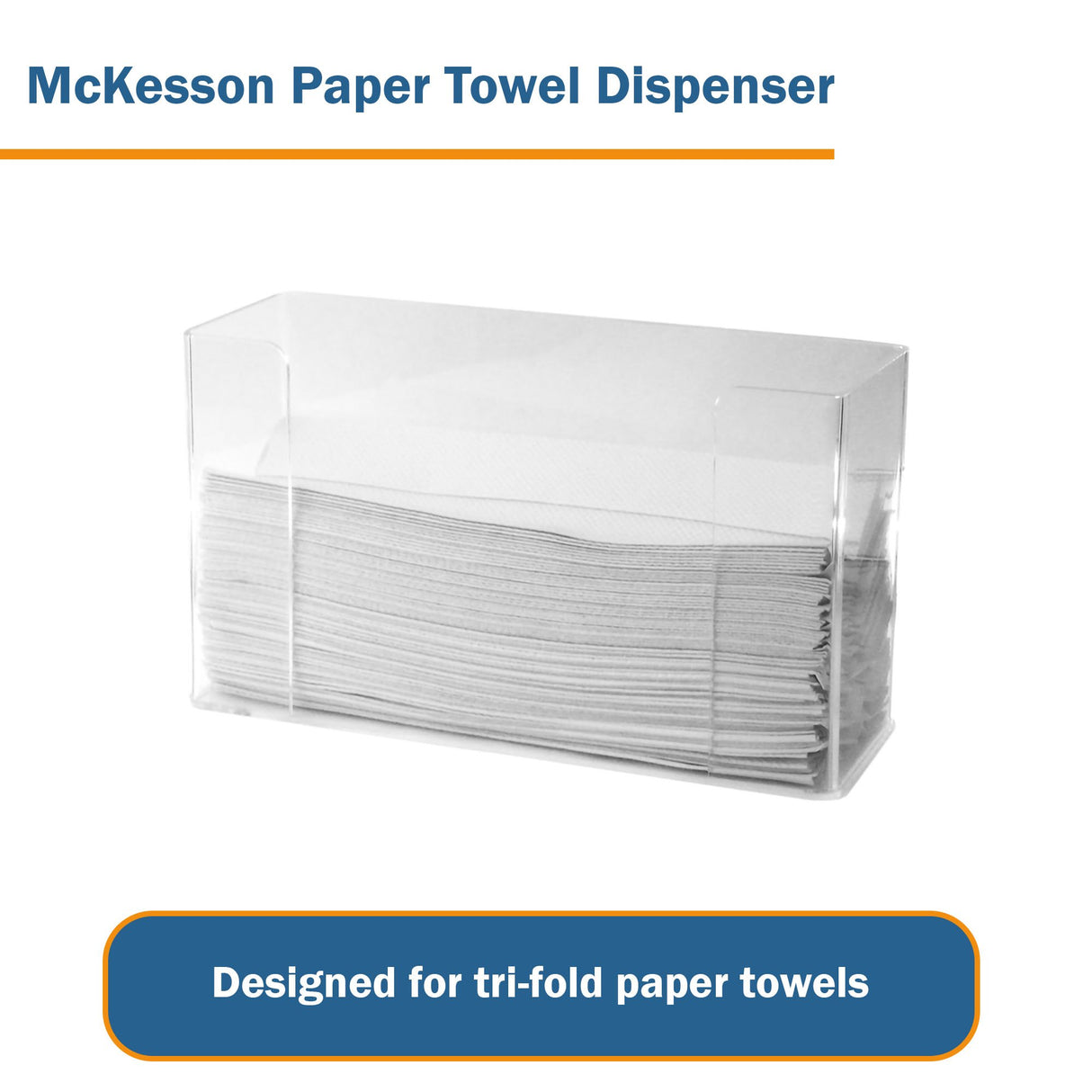 Paper Towel Dispenser McKesson Clear Plastic Wall Mount - BeHope