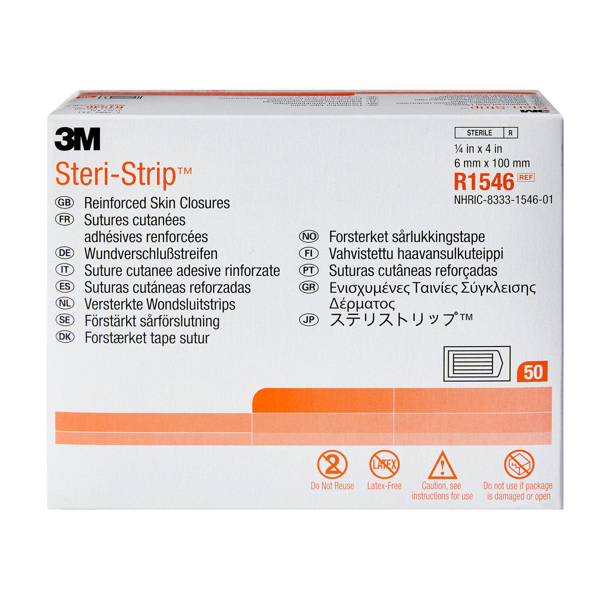 Skin Closure Strip Steri-strip™ Nonwoven Reinforced Hypoallergenic Adhesive - BeHope