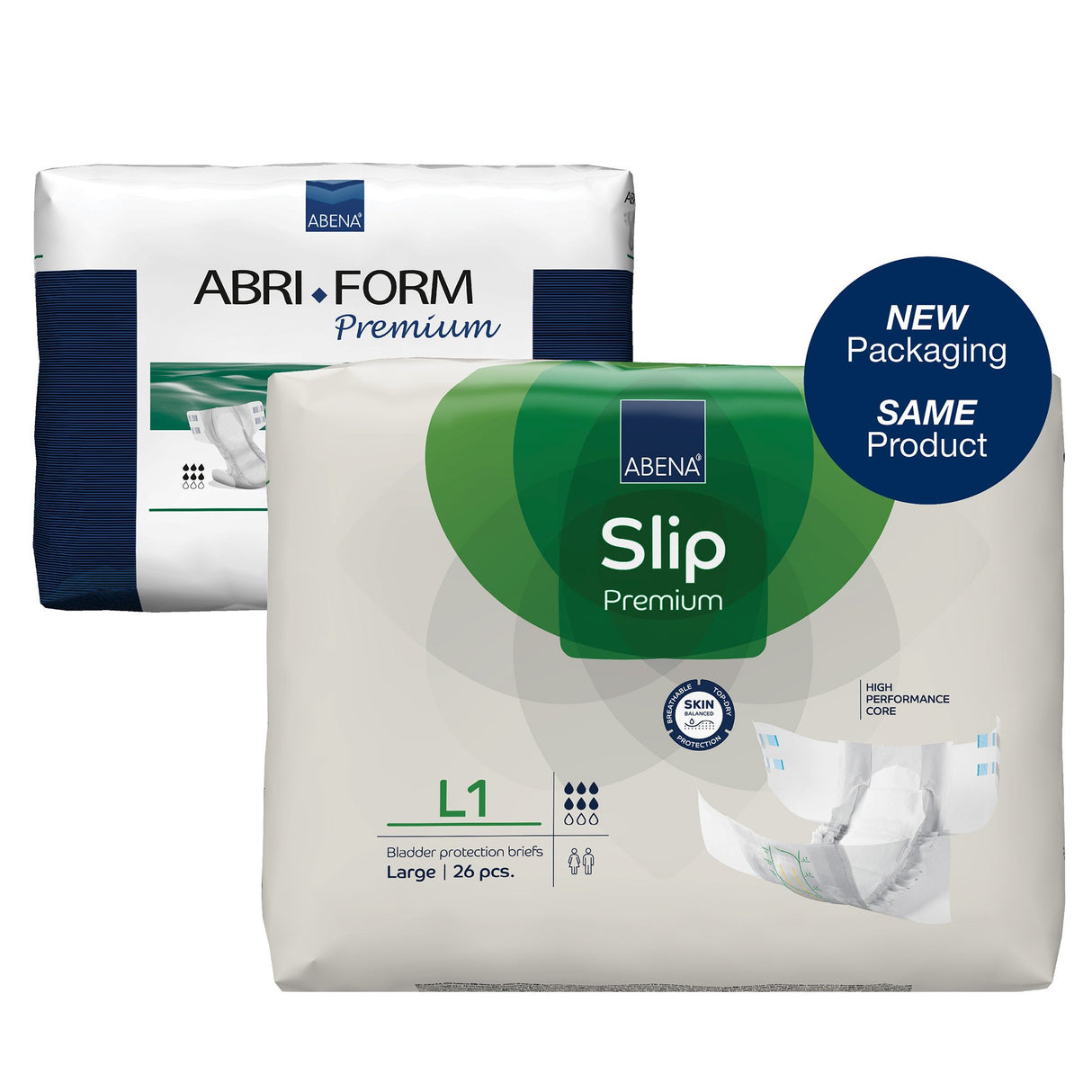 Unisex Adult Incontinence Brief Abena® Slip Premium L1 Large Disposable Heavy Absorbency - BeHope