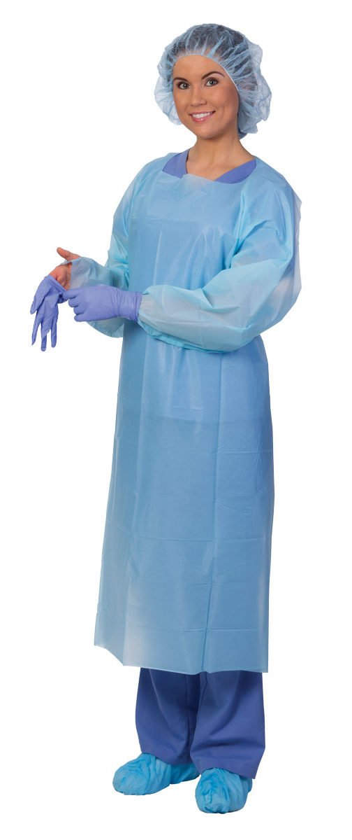 Protective Procedure Gown Premier Pro™ One Size Fits Most Blue NonSterile Not Rated Disposable - BeHope