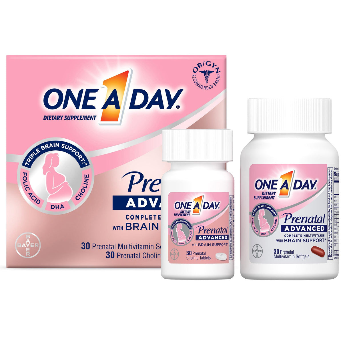Prenatal Vitamin Supplement One A Day® Softgel 60 per Bottle - BeHope
