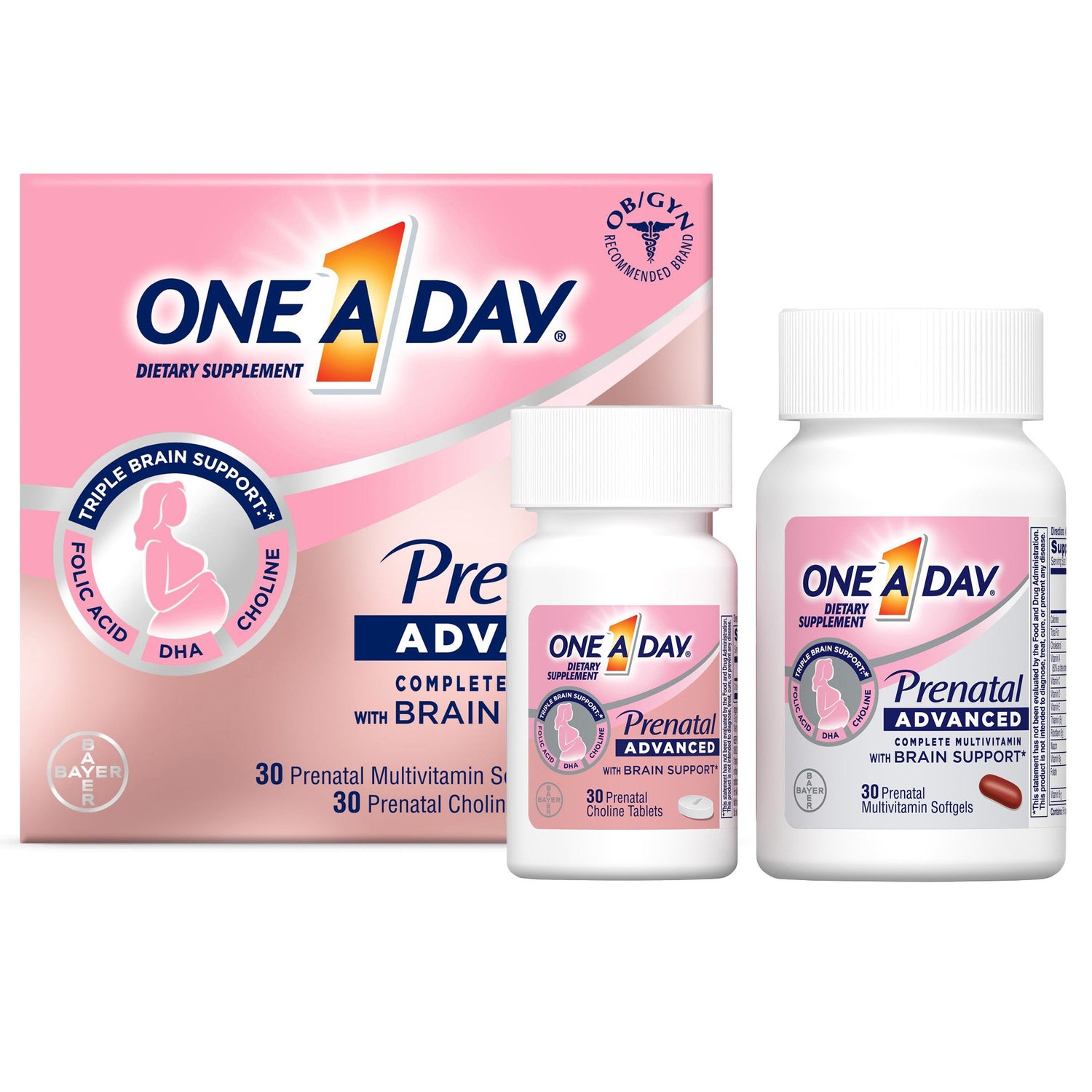 Prenatal Vitamin Supplement One A Day® Softgel 60 per Bottle - BeHope