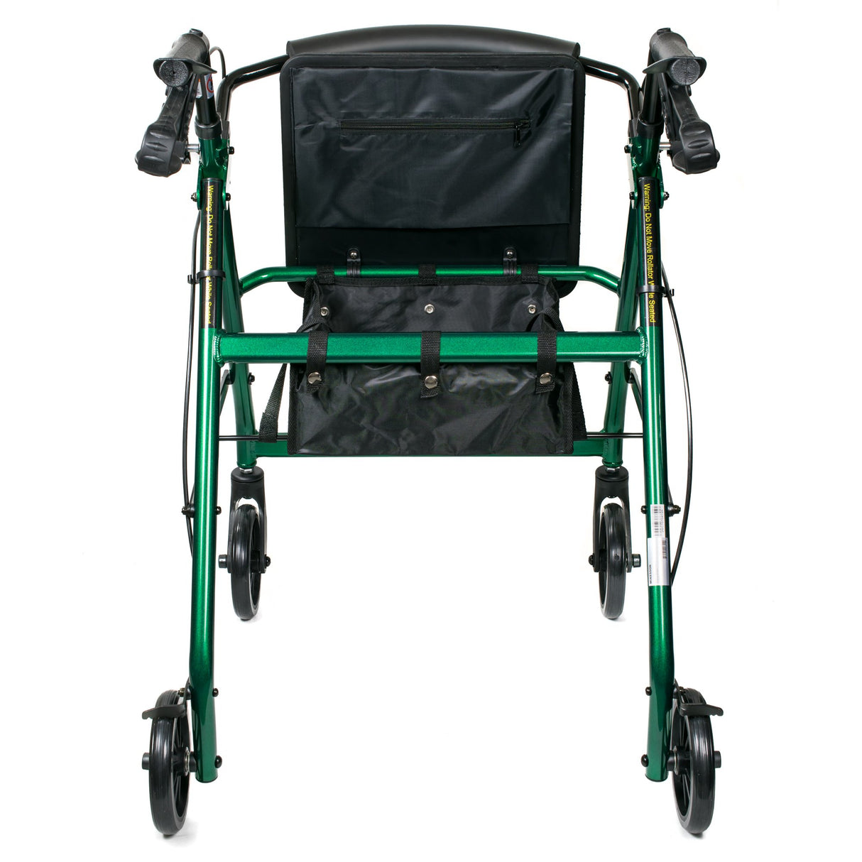 4 Wheel Rollator McKesson Green Adjustable Height / Folding Aluminum Frame - BeHope