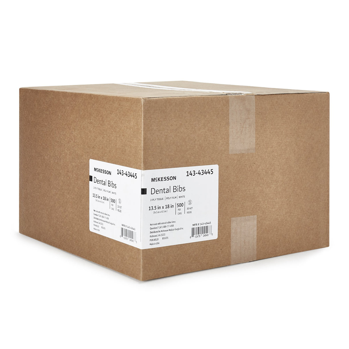 Dental Bib McKesson 13-1/2 X 18 Inch White NonSterile - BeHope