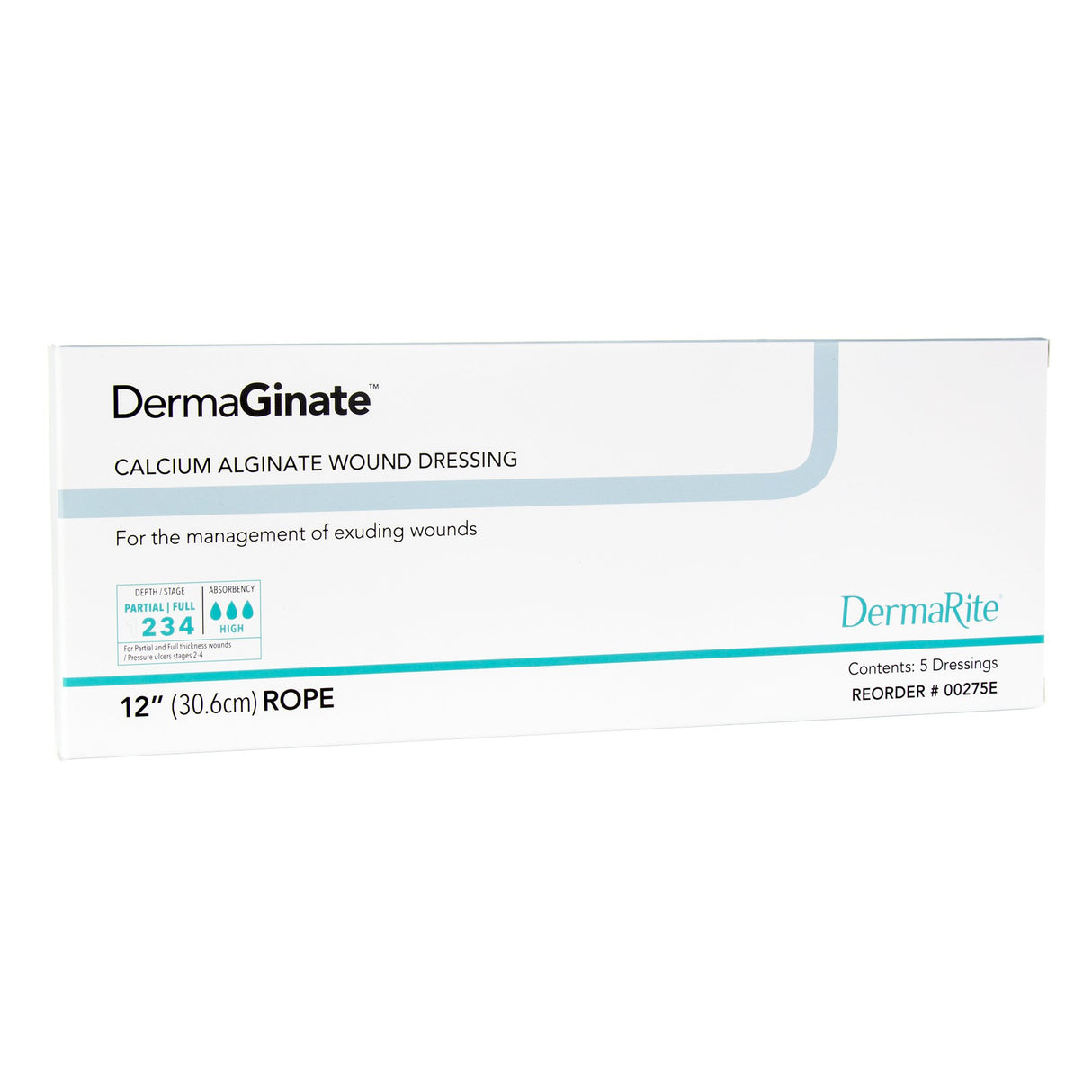 Alginate Dressing DermaGinate® 12 Inch Length Rope - BeHope