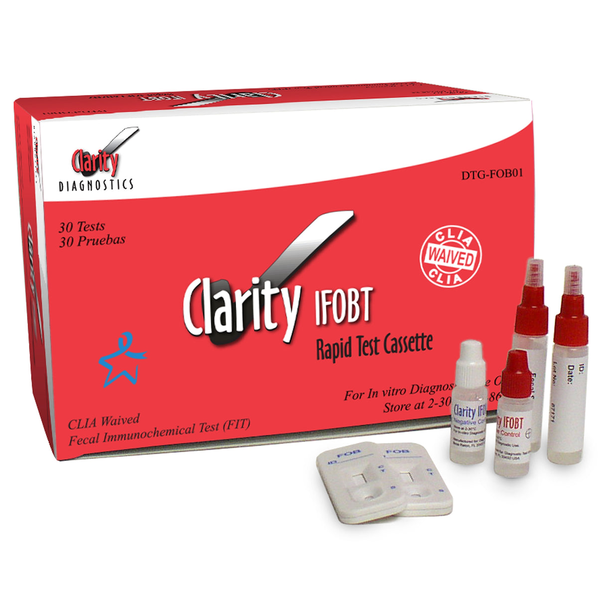 Clarity® Reliable Fecal Occult Blood Cancer Screening Test CLIA Waived - BeHope