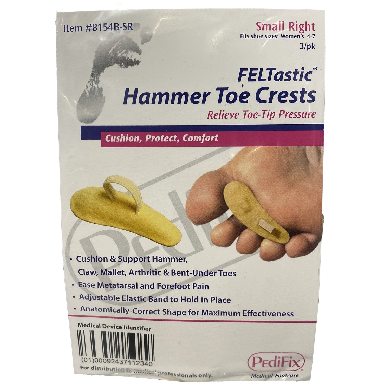 Hammer Toe Crest Pedifix® Small Pull-On Female 4 to 7 Right Foot - BeHope