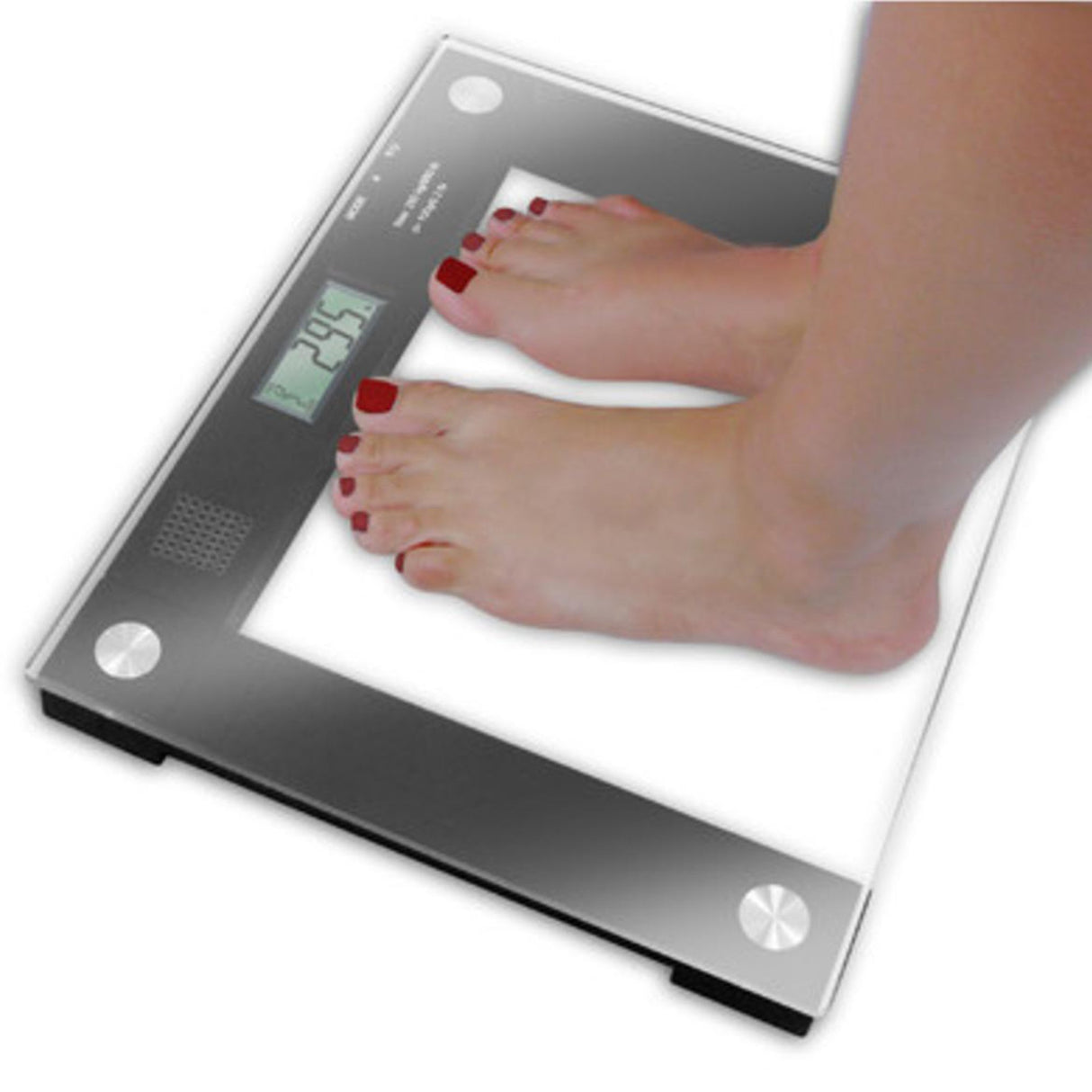 Floor Scale Ideaworks Digital Display 550 lbs. / 250 kg Capacity Black / Glass AC Power - BeHope