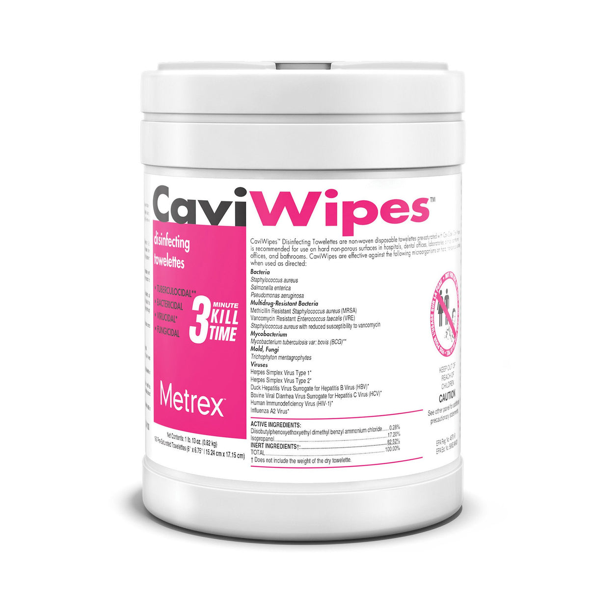 Surface Disinfectant CaviWipes™ Premoistened Alcohol Based Manual Pull Wipe 160 Count Canister Alcohol Scent NonSterile - BeHope