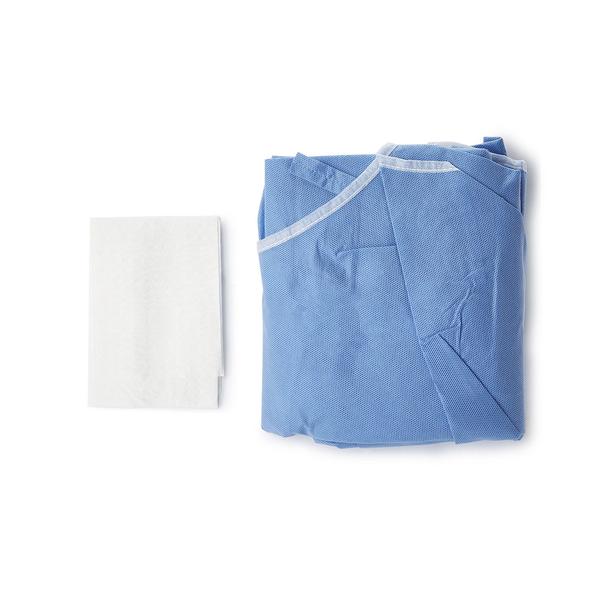 Non-Reinforced Surgical Gown with Towel McKesson Medium Blue Sterile AAMI Level 3 Disposable - BeHope
