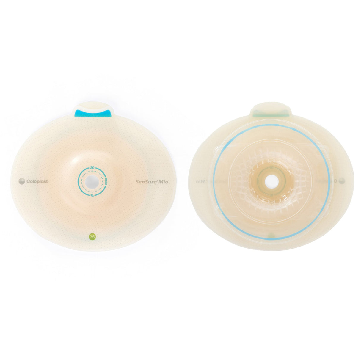 Ostomy Barrier SenSura® Mio Flex Trim to Fit, Extended Wear Elastic Adhesive 50 mm Flange Red Code System 15 to 30 mm Opening - BeHope