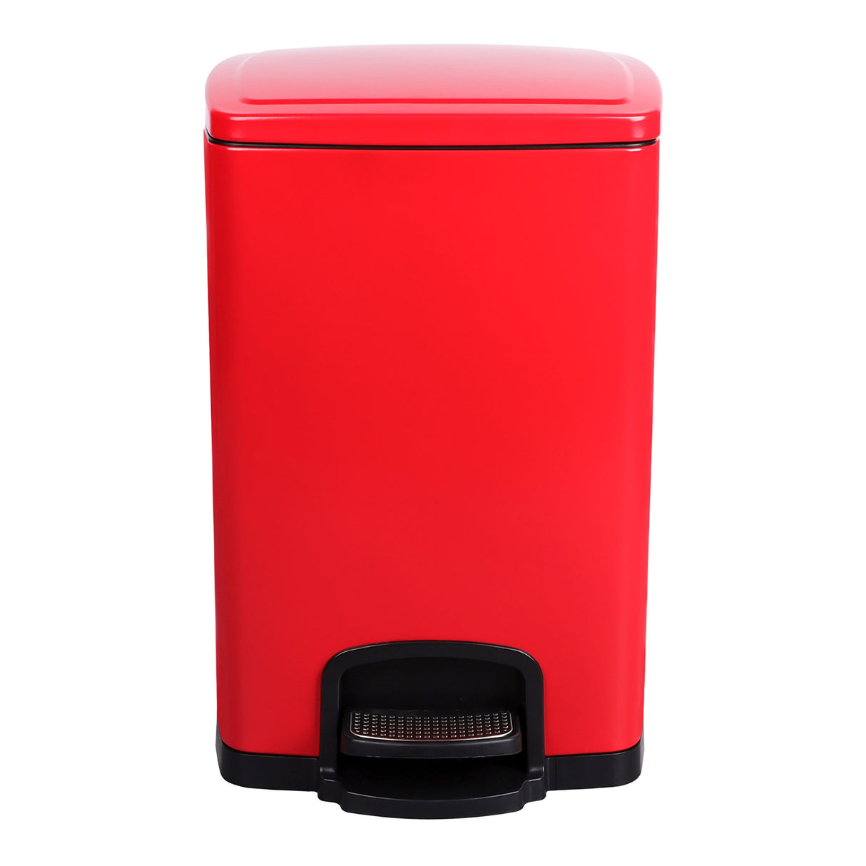 Trash Can McKesson 20 Quart / 5 gal. Red Metal Square - BeHope