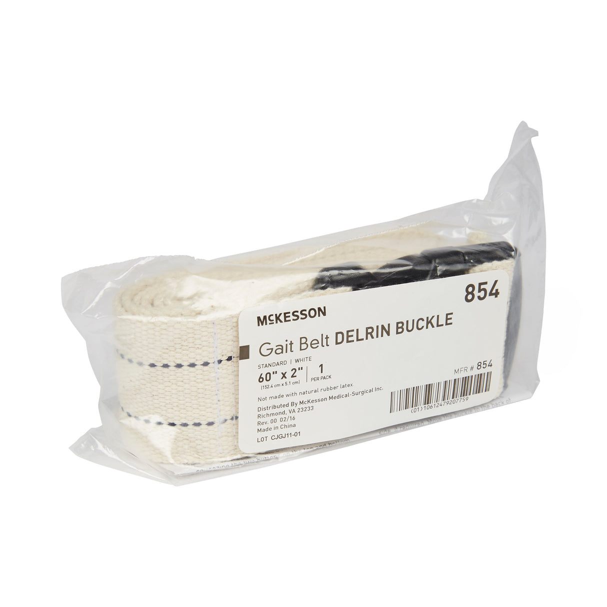 Gait Belt McKesson 60 Inch Length White Polyester - BeHope