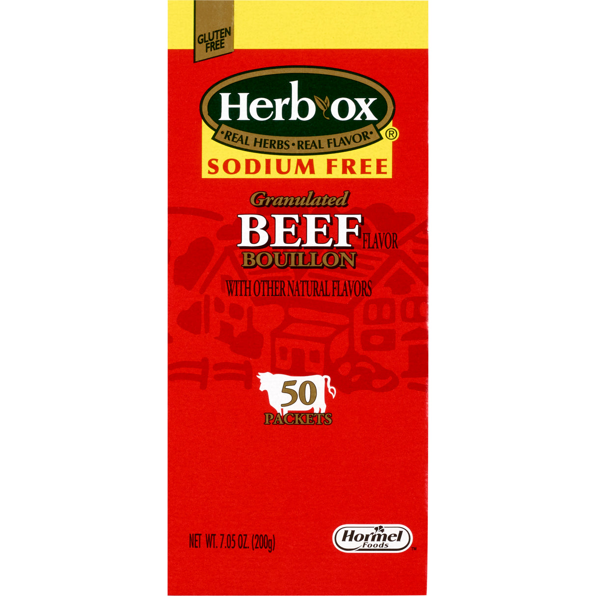 Instant Broth Herb-Ox® Sodium Free Beef Flavor Bouillon Flavor Liquid 7.5 oz. Individual Packet - BeHope