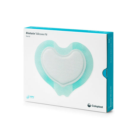 Silicone Foam Dressing Biatain Silicone Fit 6 x 7-3/4 Inch With Border Film Backing Silicone Adhesive Sacral Sterile - BeHope