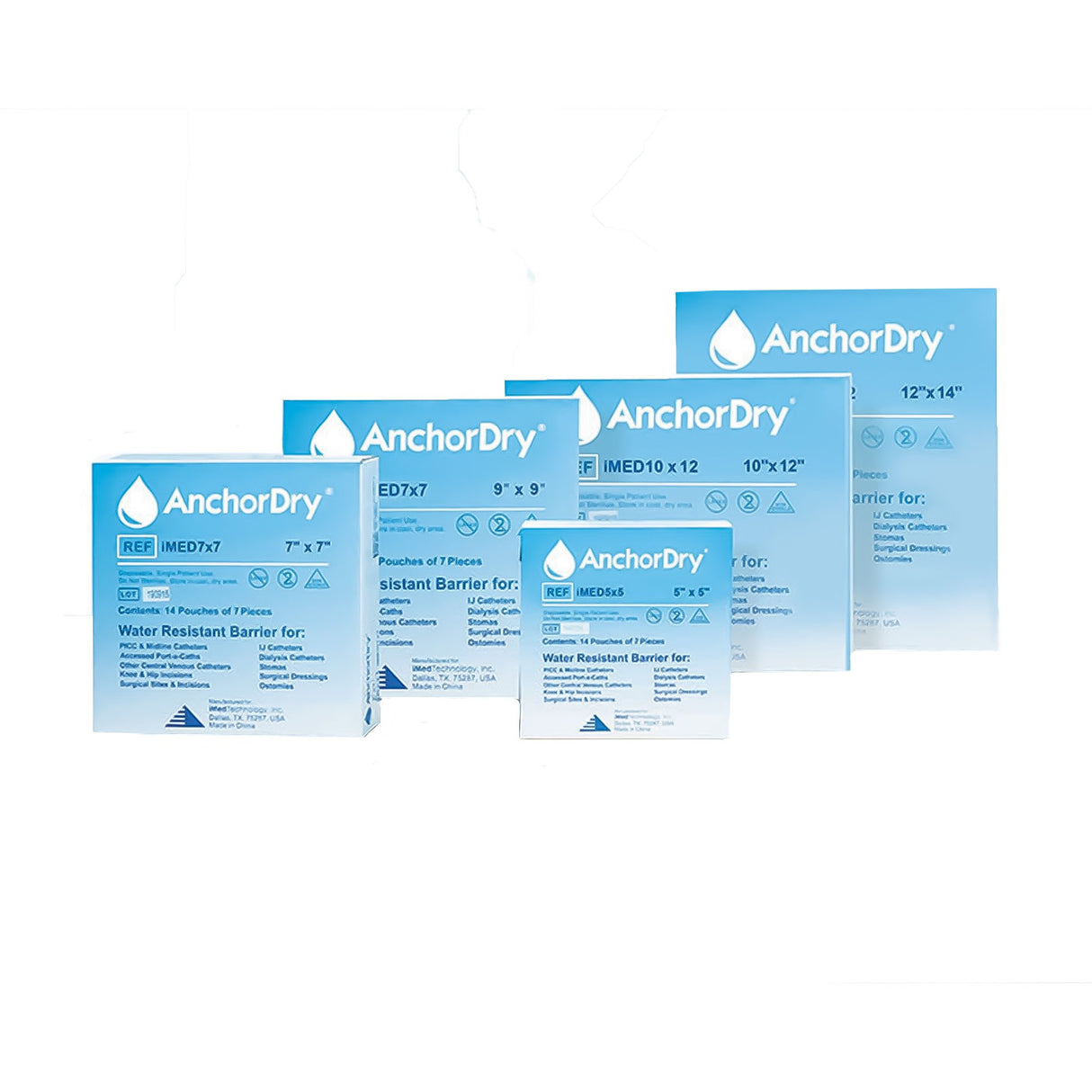 IV Site Barrier Protector AnchorDry™ 7 X 7 Inch NonSterile - BeHope