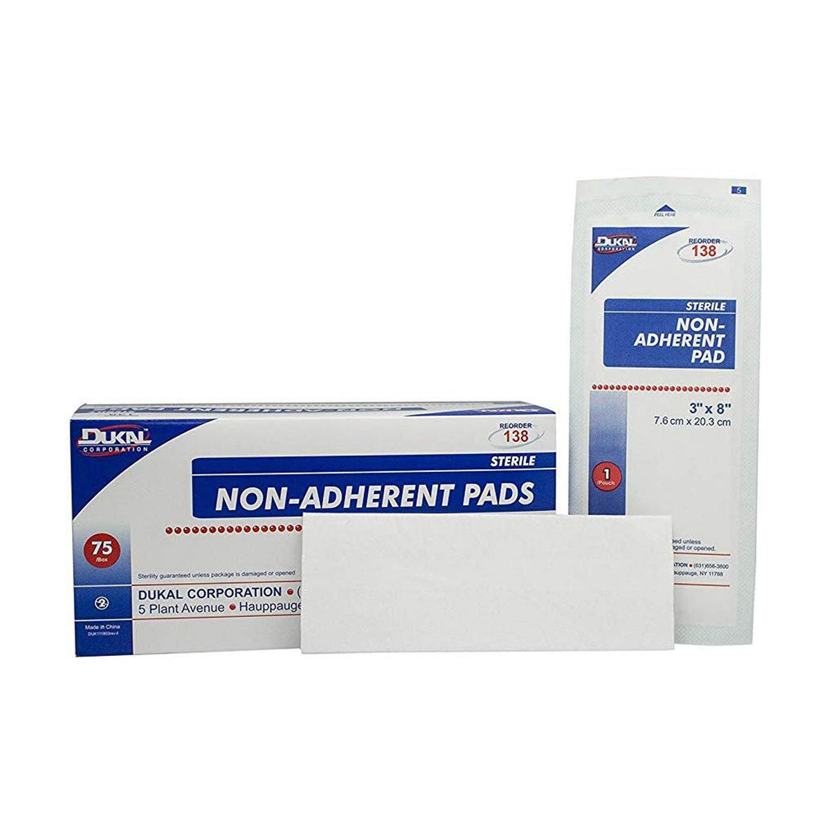 Non-Adherent Dressing Dukal™ 3 X 8 Inch Sterile 1 per Pack - BeHope