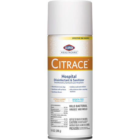 Surface Disinfectant / Sanitizer Clorox Healthcare® Citrace® Hospital Alcohol Based Aerosol Spray Liquid 14 oz. Can Citrus Scent NonSterile - BeHope