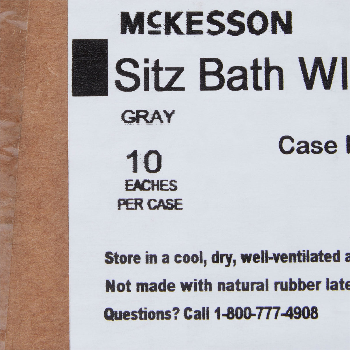 Sitz Bath McKesson Round Graphite Plastic 2000 mL Bag Graduated, 500 mL Increments up to 2000 mL - BeHope