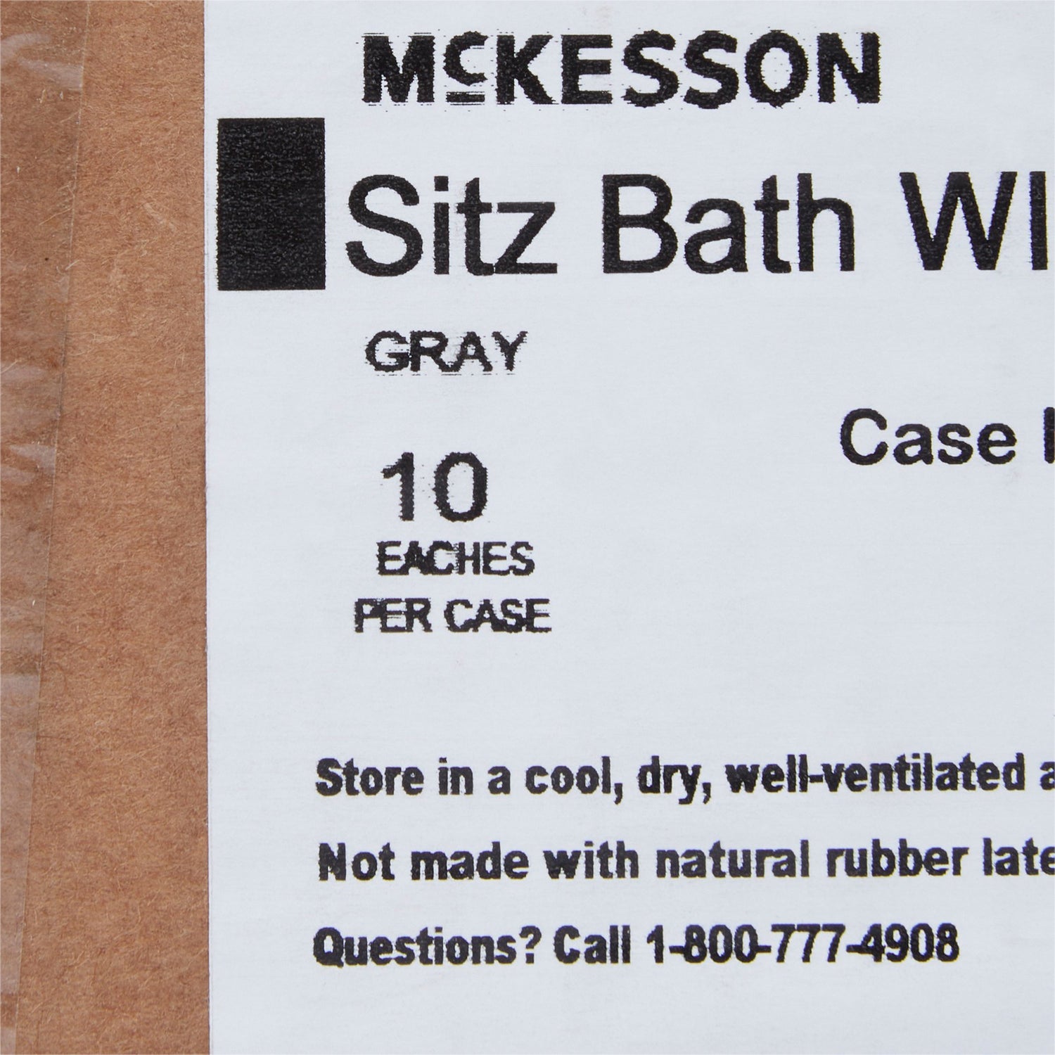 Sitz Bath McKesson Round Graphite Plastic 2000 mL Bag Graduated, 500 mL Increments up to 2000 mL - BeHope