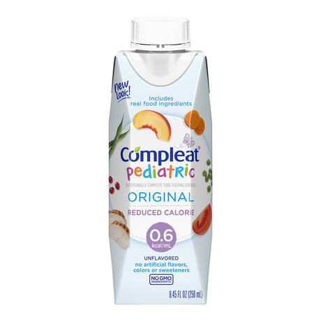 Pediatric Tube Feeding Formula Compleat® Pediatric Original Reduced Calorie 0.6 Unflavored 8.45 oz. Reclosable Carton Liquid Real Food Ingredients - BeHope