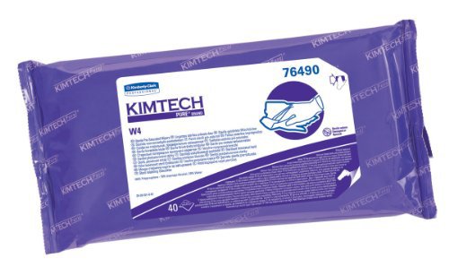 Surface Disinfectant Cleaner Kimtech™ W4 Premoistened Cleanroom Manual Pull Wipe 40 Count Soft Pack Alcohol Scent Sterile - BeHope