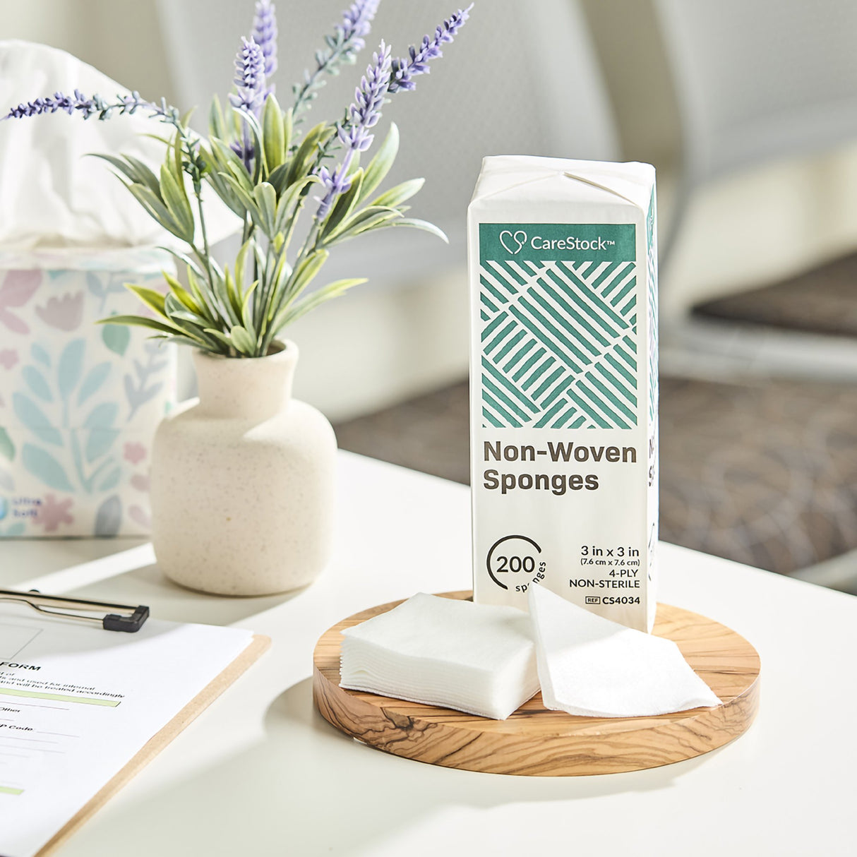 Gauze Sponge CareStock™ 4 X 4 Inch 4-Ply NonSterile 200 per Pack - BeHope