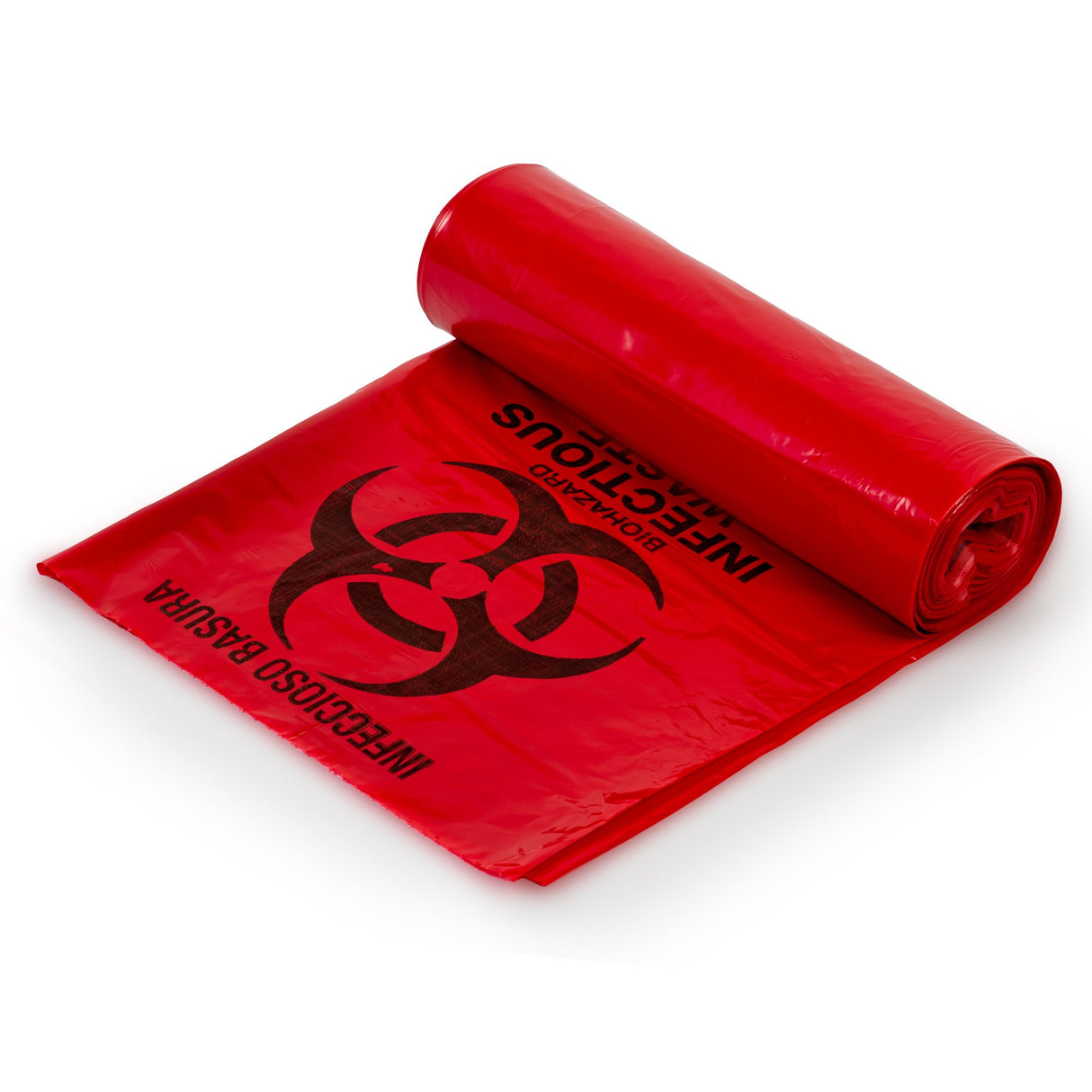 Biohazard Waste Bag Colonial Bag Biohazard Symbol / Infectious Waste 33 gal. Red 33 X 40 Inch - BeHope