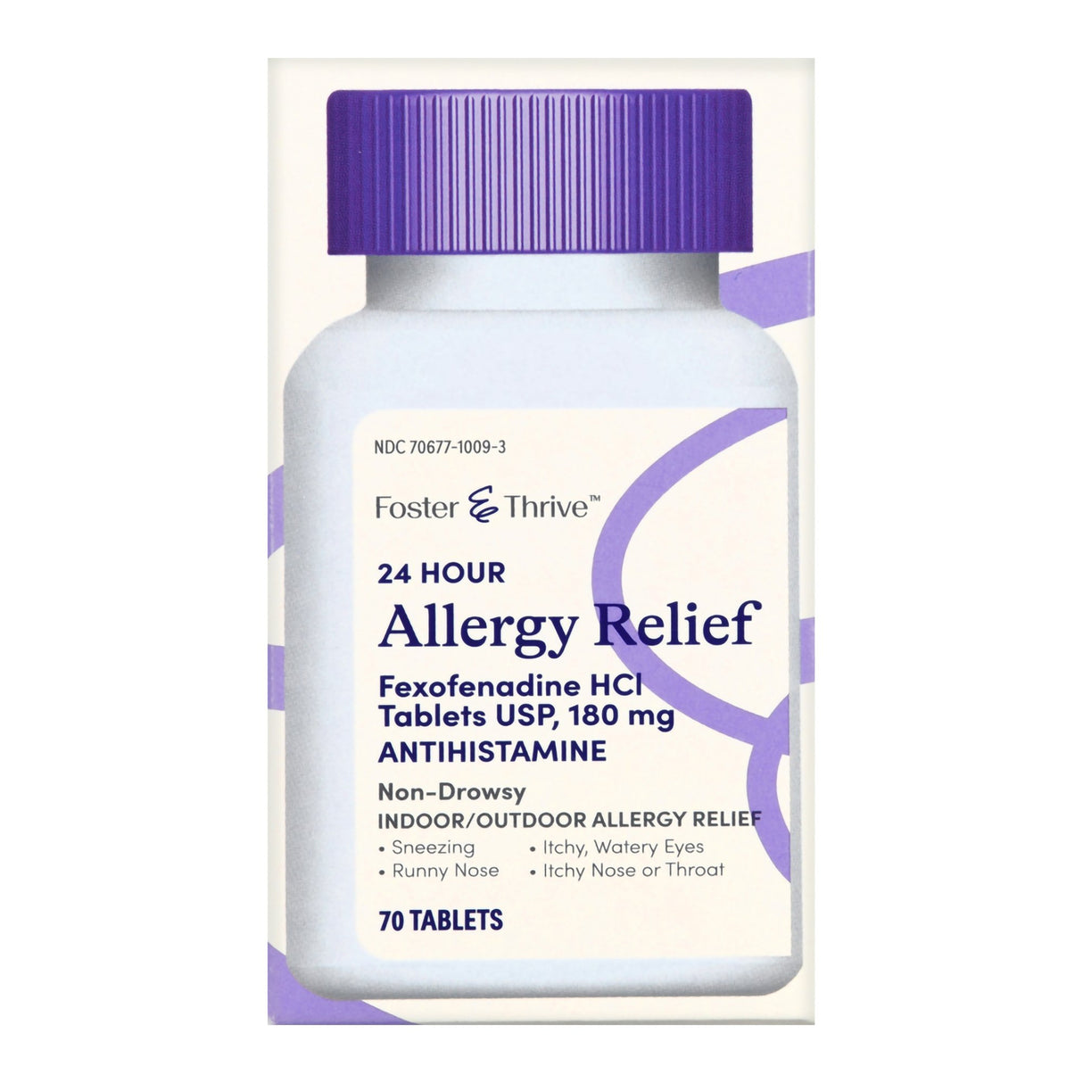 Allergy Relief Foster & Thrive™ 180 mg Strength Tablet 70 per Bottle - BeHope