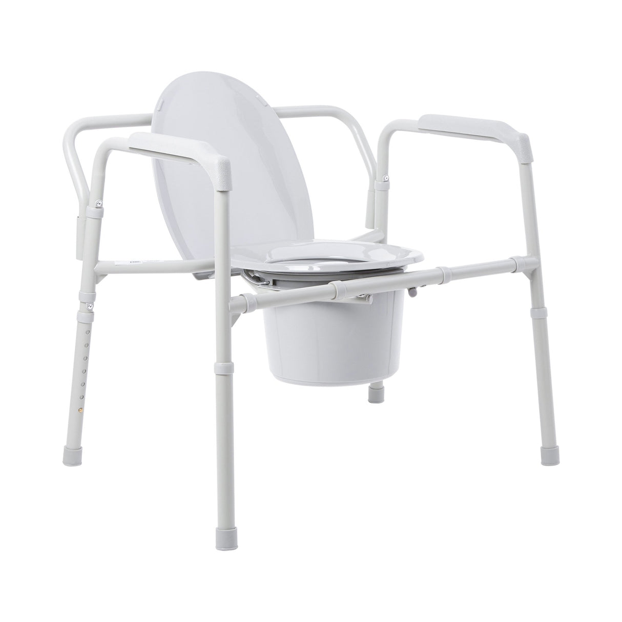 3-in-1 Commode Chair McKesson Fixed Arms Steel Frame Back Bar 13-3/4 Inch Seat Width 650 lbs. Weight Capacity - BeHope