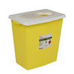 Chemotherapy Waste Container SharpSafety™ Yellow Base 18-3/4 H X 18-1/4 W X 12-3/4 D Inch Vertical Entry 12 Gallon - BeHope