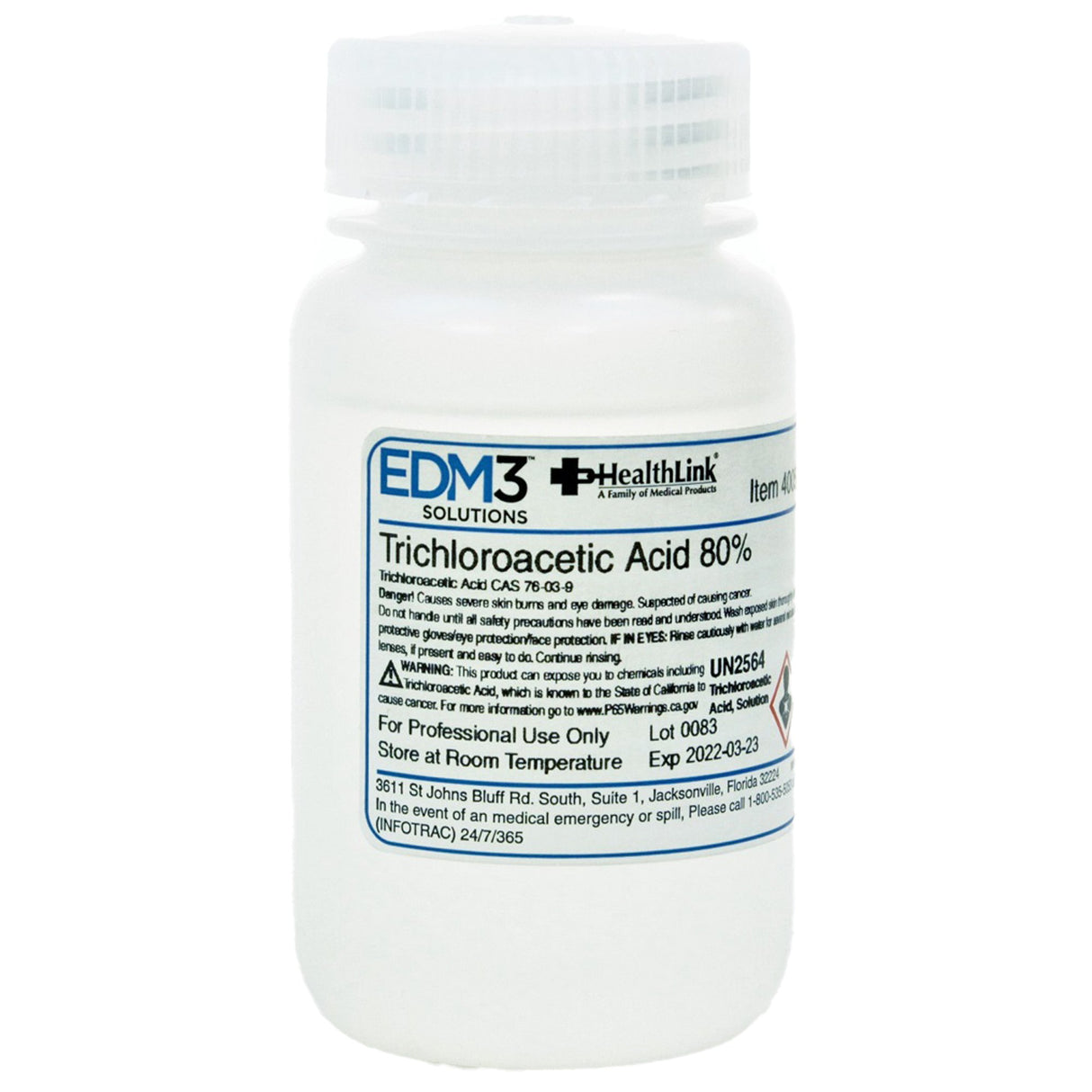 Histology Reagent Trichloroacetic Acid ACS Grade 80% 4 oz. - BeHope