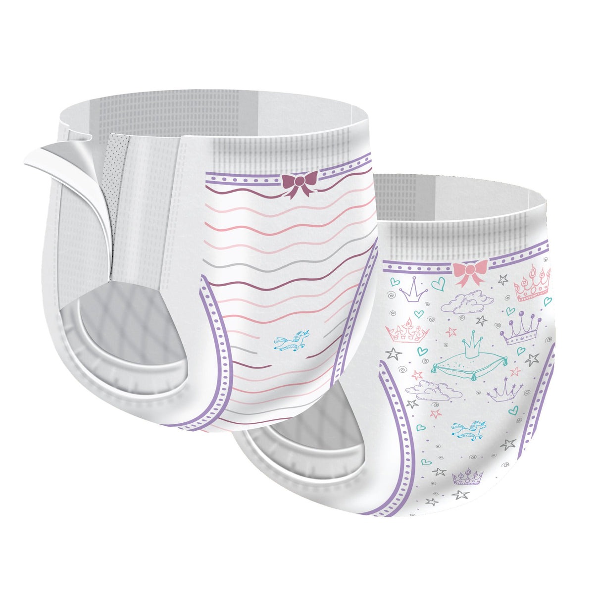 Female Toddler Training Pants Cutie Pants® Size 3T to 4T Disposable Heavy Absorbency - BeHope