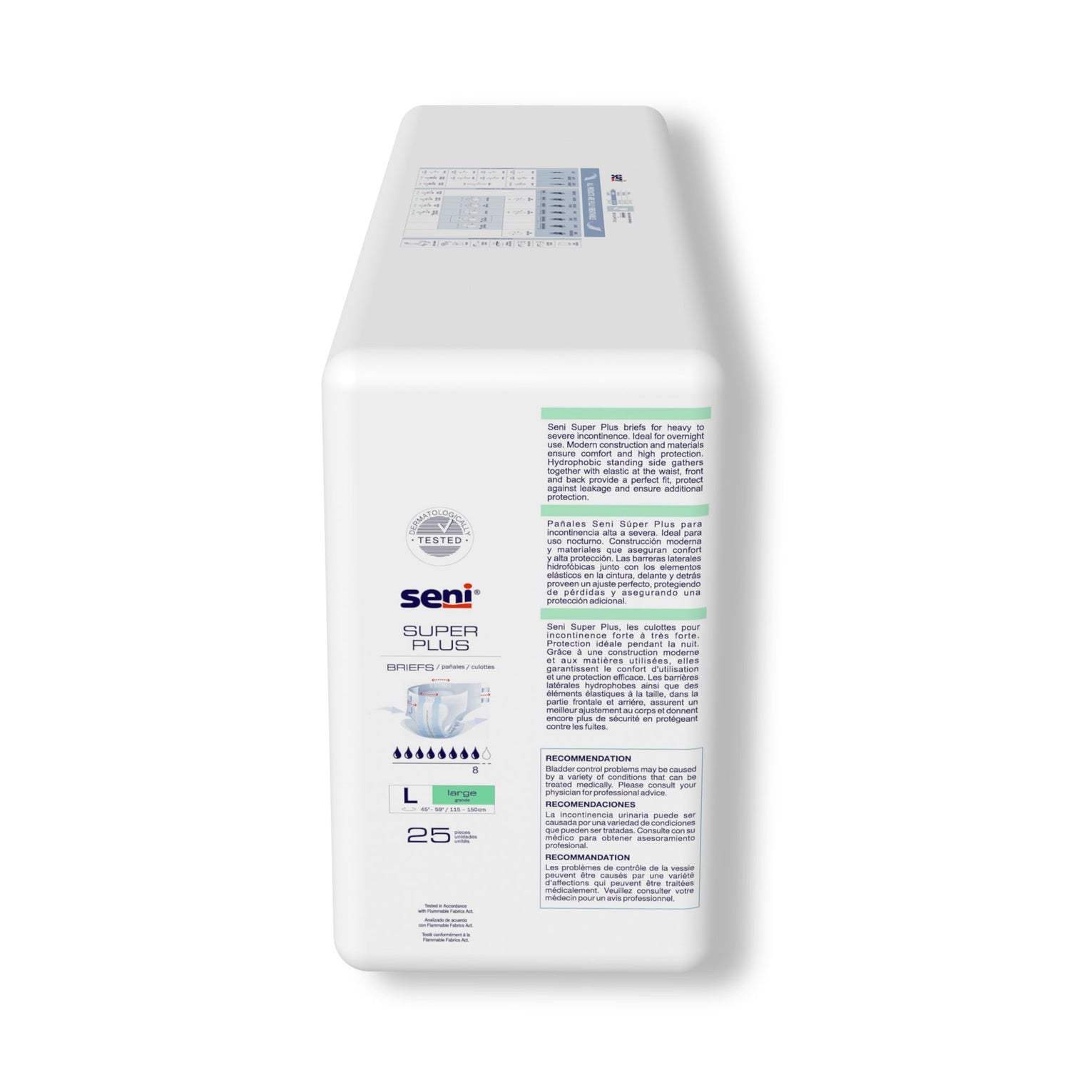 Unisex Adult Incontinence Brief Seni® Super Plus Large Disposable Heavy Absorbency - BeHope