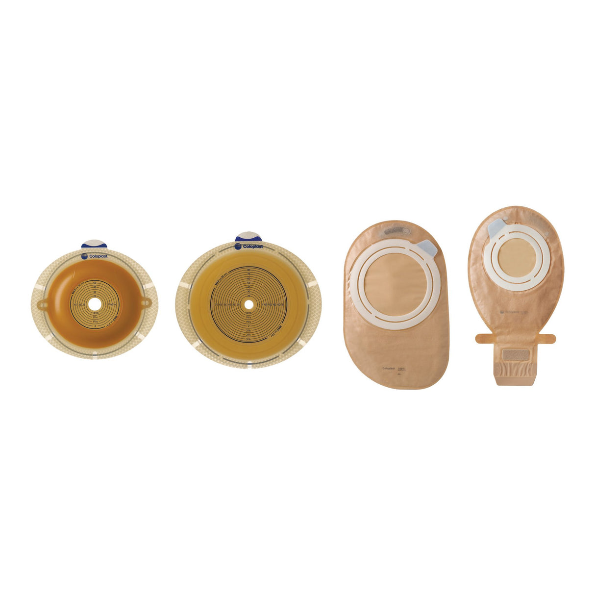 Ostomy Barrier Sensura® Flex Trim to Fit, Standard Wear Double Layer Adhesive 50 mm Flange Red Code System 5/8 to 1-3/4 Inch Opening - BeHope