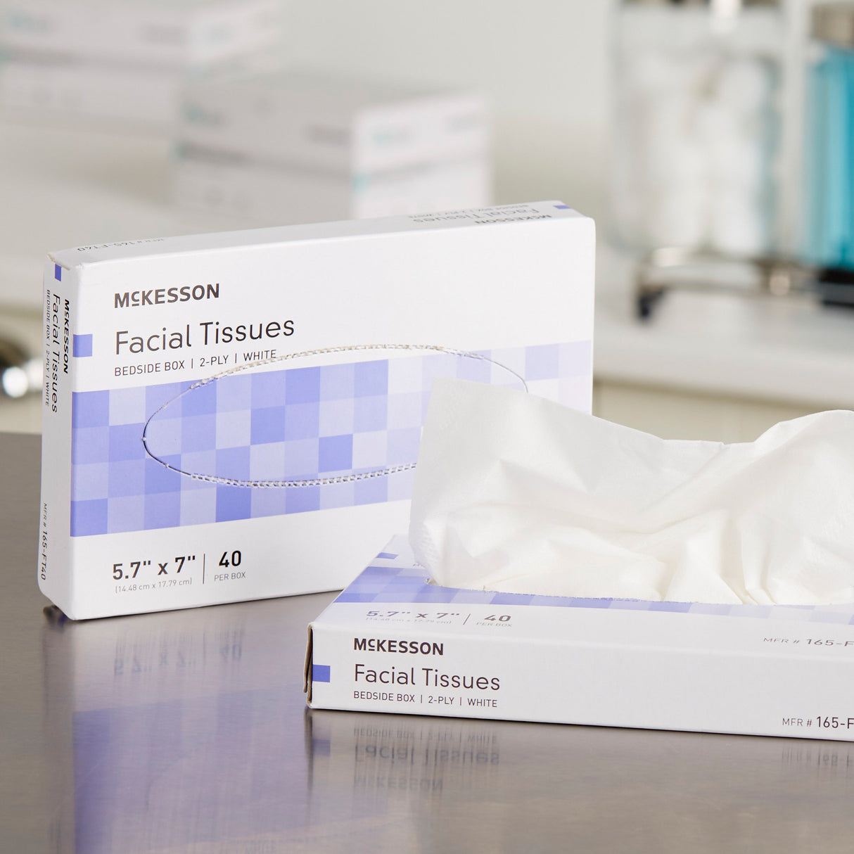 Facial Tissue McKesson White 5-7/10 X 7 Inch 40 Count - BeHope