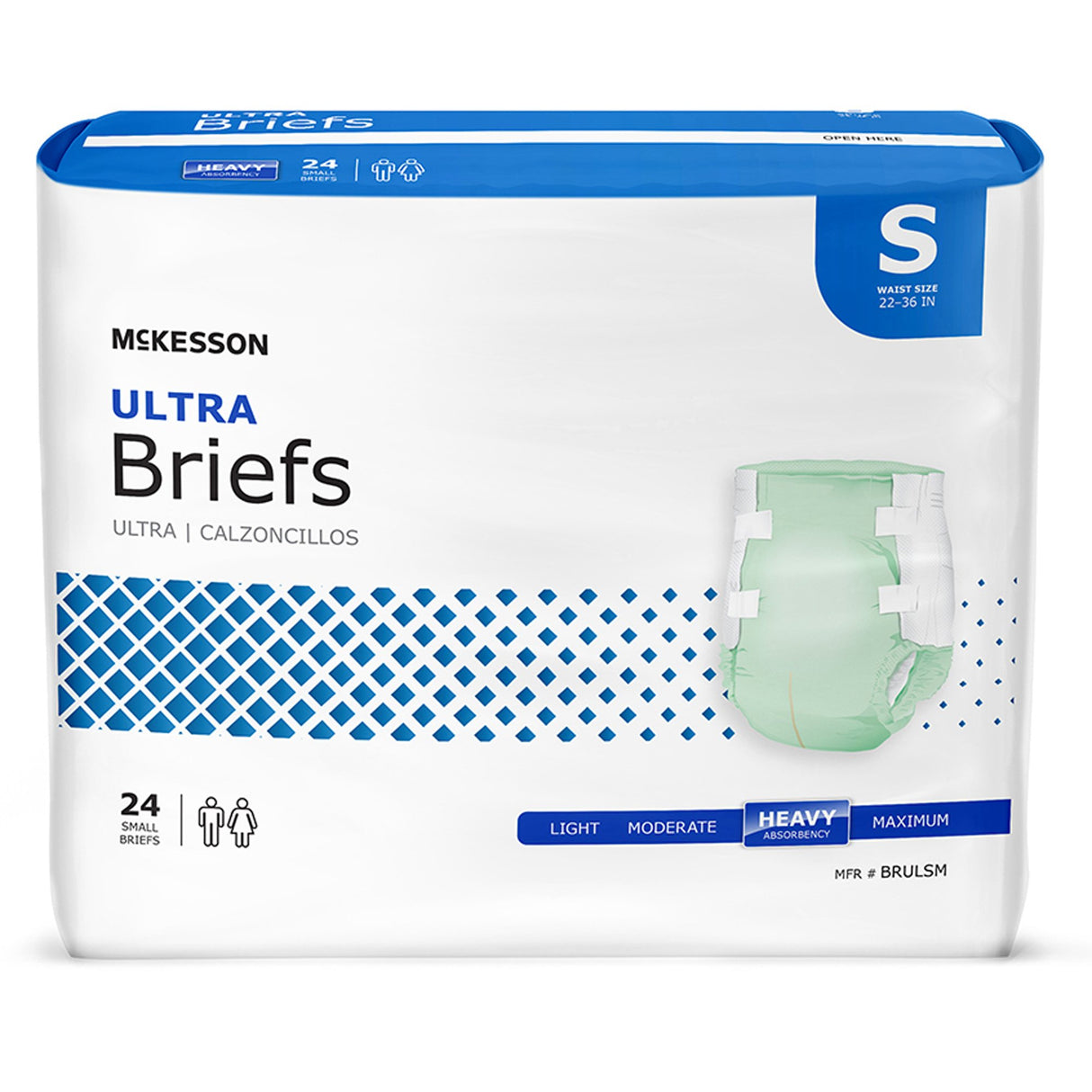 Unisex Adult Incontinence Brief McKesson Ultra Small Disposable Heavy Absorbency - BeHope