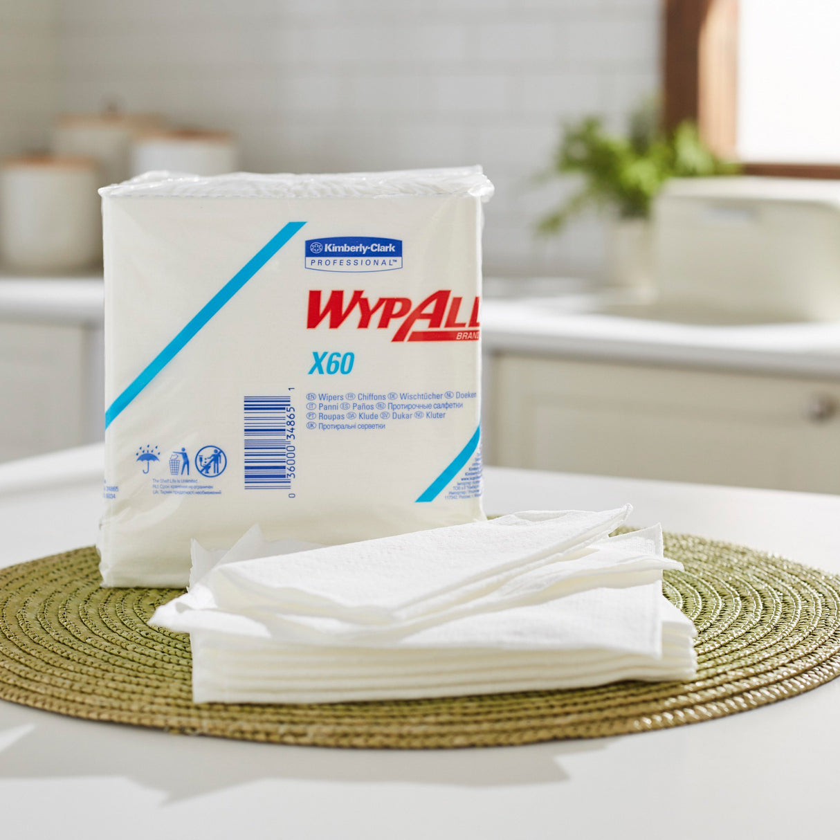 Multipurpose Task Wipe WypAll® GeneralClean™ X60 Light Duty 76 Count Poly Pack 12 X 12-1/2 Inch NonSterile Disposable - BeHope