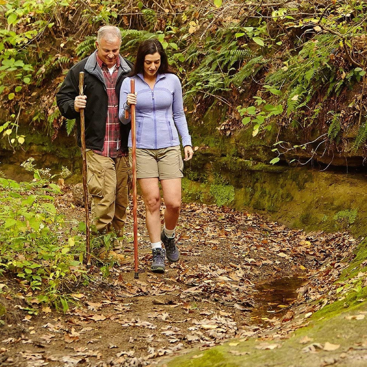 T-Handle Cane Brazos™ Twisted Wood 37 Inch Height Walnut - BeHope