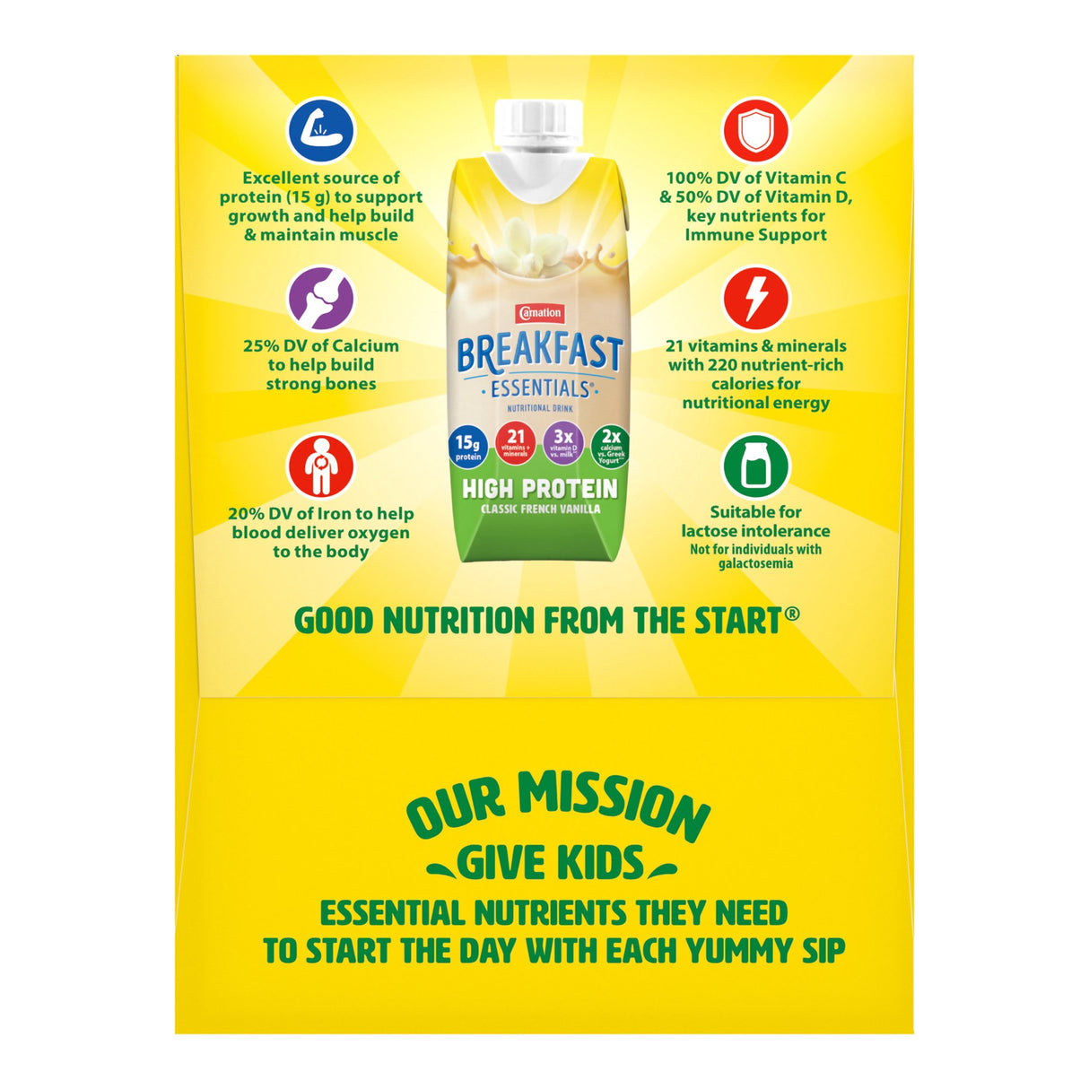 Oral Supplement Carnation Breakfast Essentials High Protein French Vanilla Flavor Liquid 8 oz. Bottle - BeHope