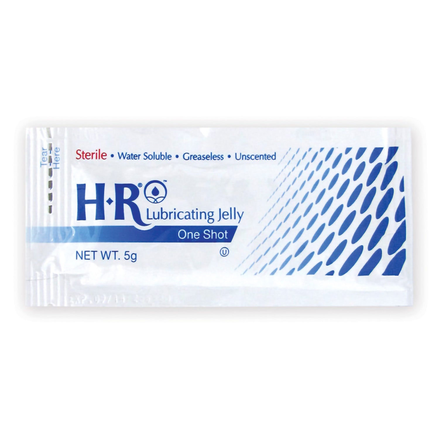 Lubricating Jelly HR® One Shot® 5 Gram Individual Packet Sterile - BeHope