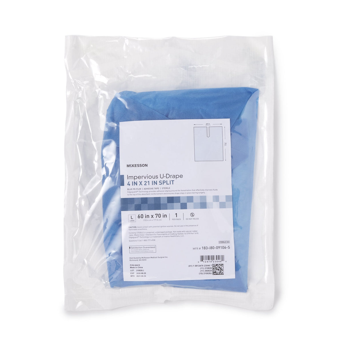 Orthopedic Drape McKesson Impervious U-Drape 60 W X 70 L Inch Sterile - BeHope