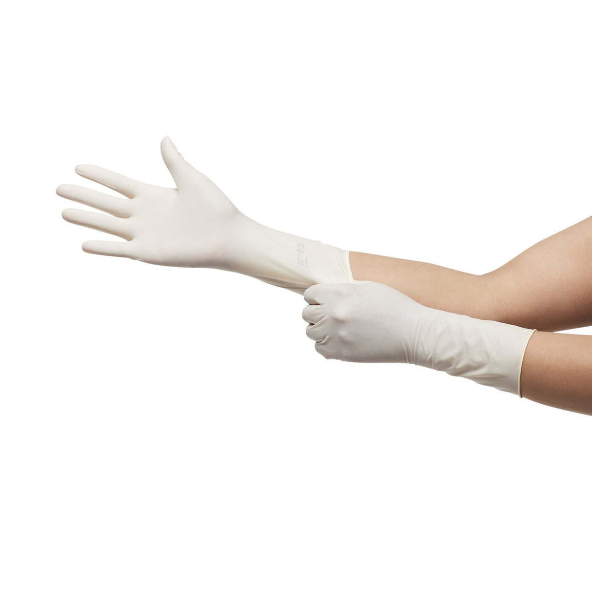 Surgical Glove GAMMEX® Non-Latex Sensitive Size 6.5 Sterile Polychloroprene Standard Cuff Length Micro-Textured Cream Chemo Tested - BeHope