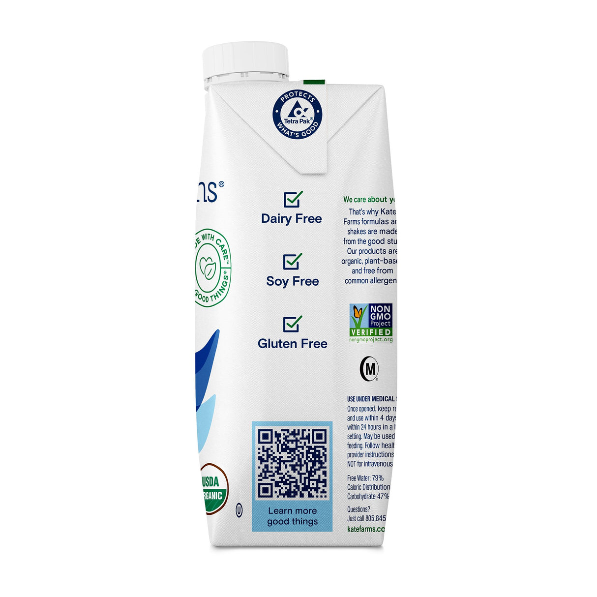 Oral Supplement Kate Farms Standard 1.0 Plain Flavor Liquid 11 oz. Carton - BeHope