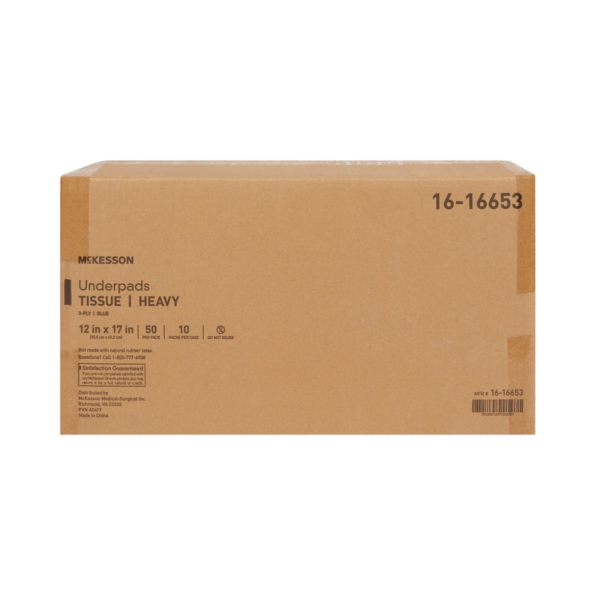 Procedure Underpad McKesson 12 W X 17 L Inch Blue NonSterile - BeHope