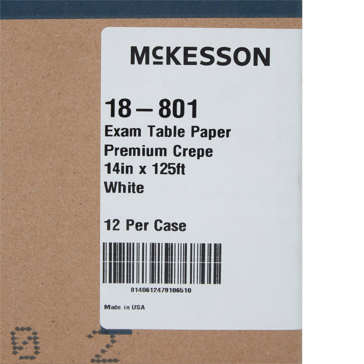 Table Paper McKesson 14 Inch Width 125 Foot Length White Crepe - BeHope